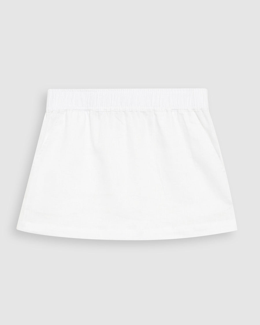 Linen Skirt White