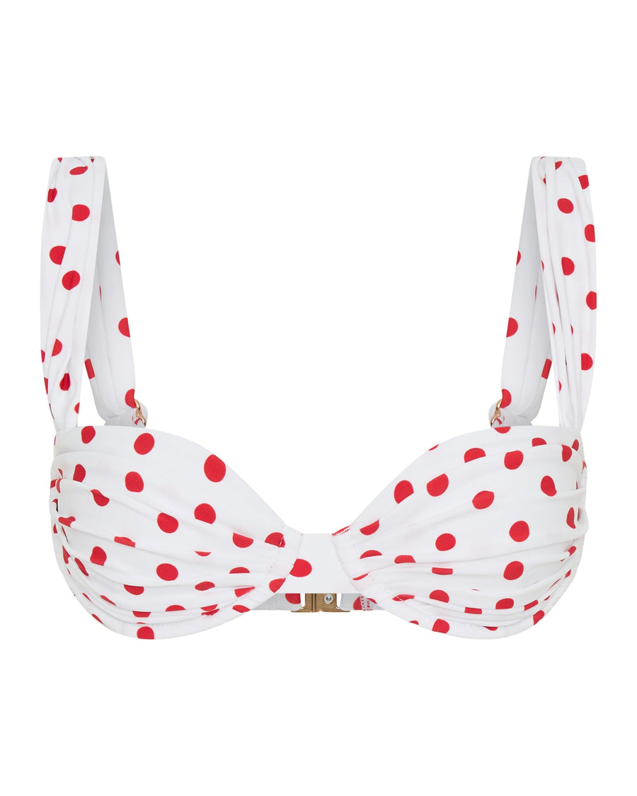 Rhodes Top Red Polka