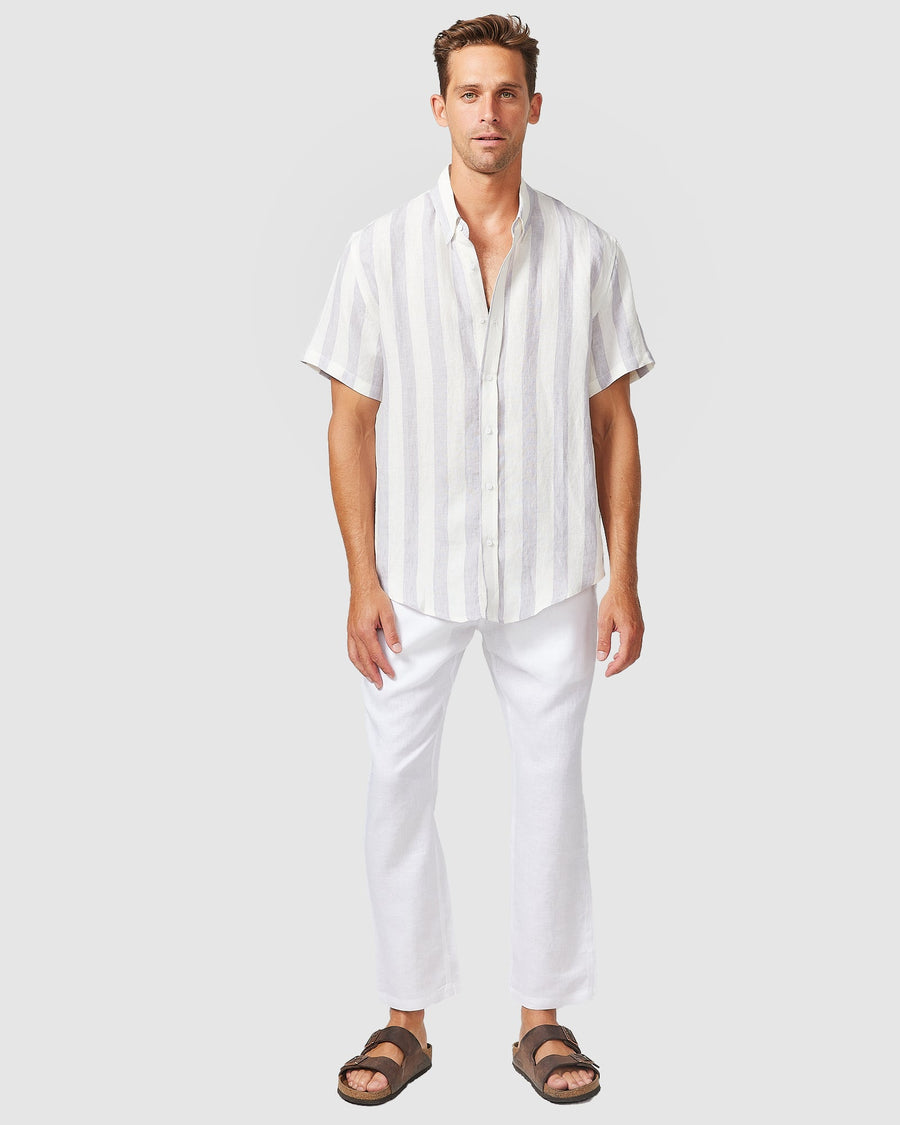Pantalon en lin blanc 