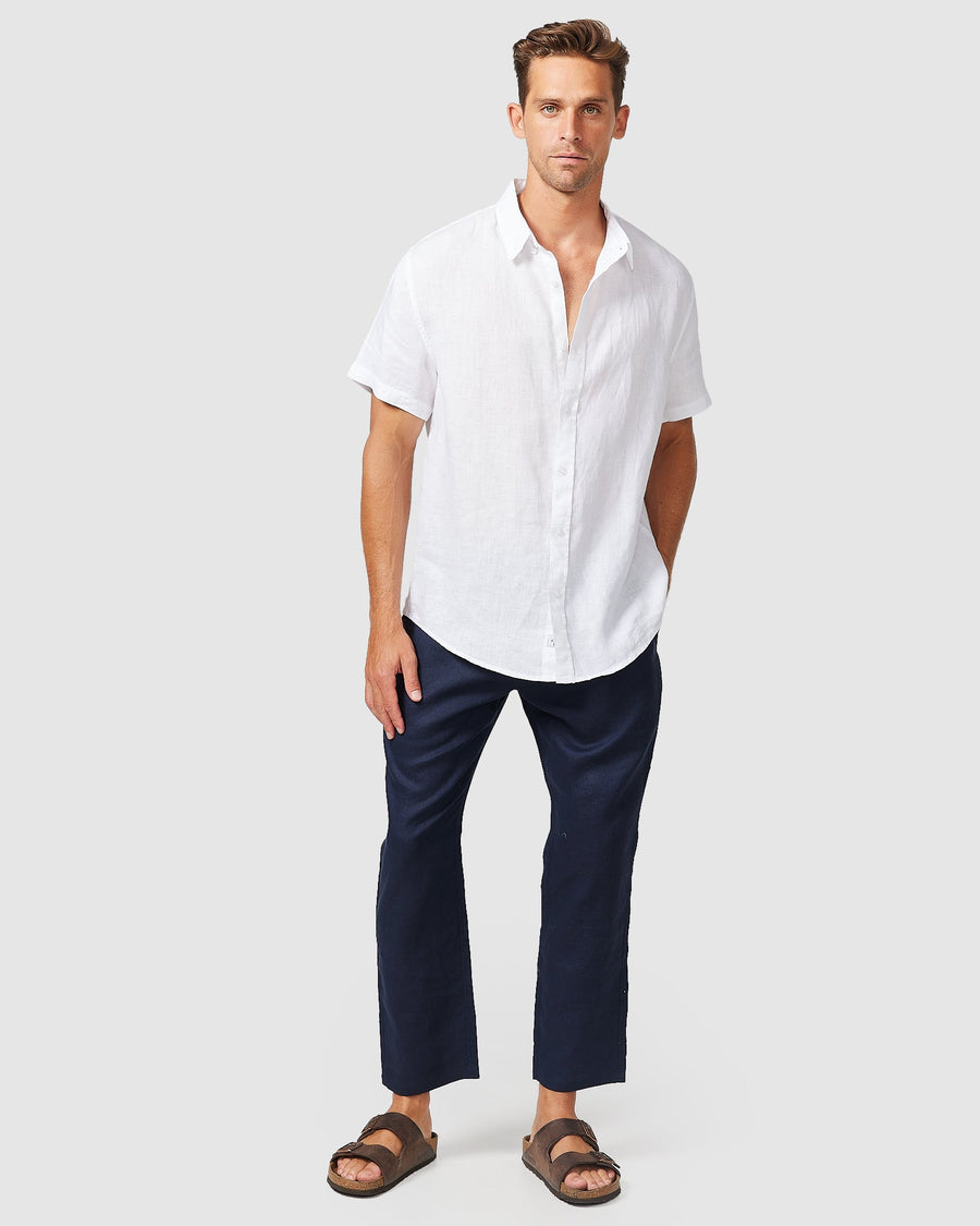 Chemise en lin blanche S/S 