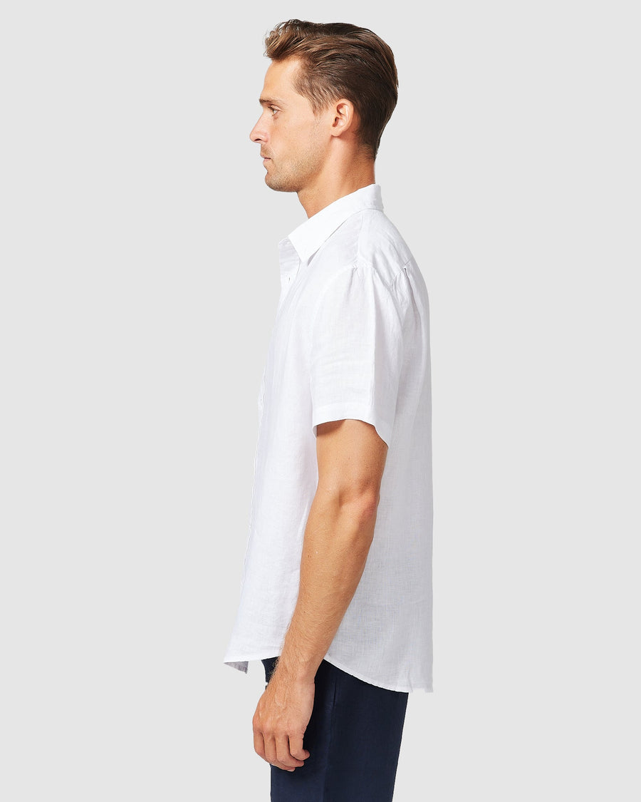 Chemise en lin blanche S/S 