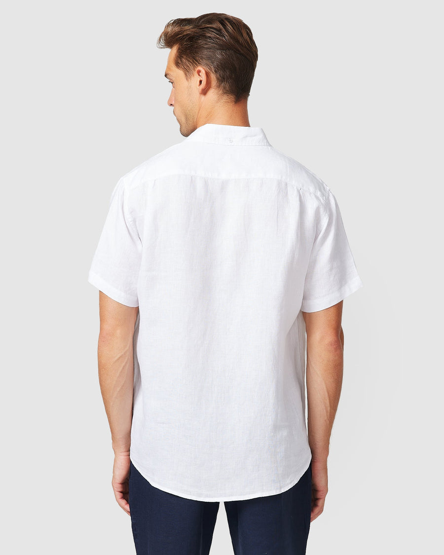 Chemise en lin blanche S/S 