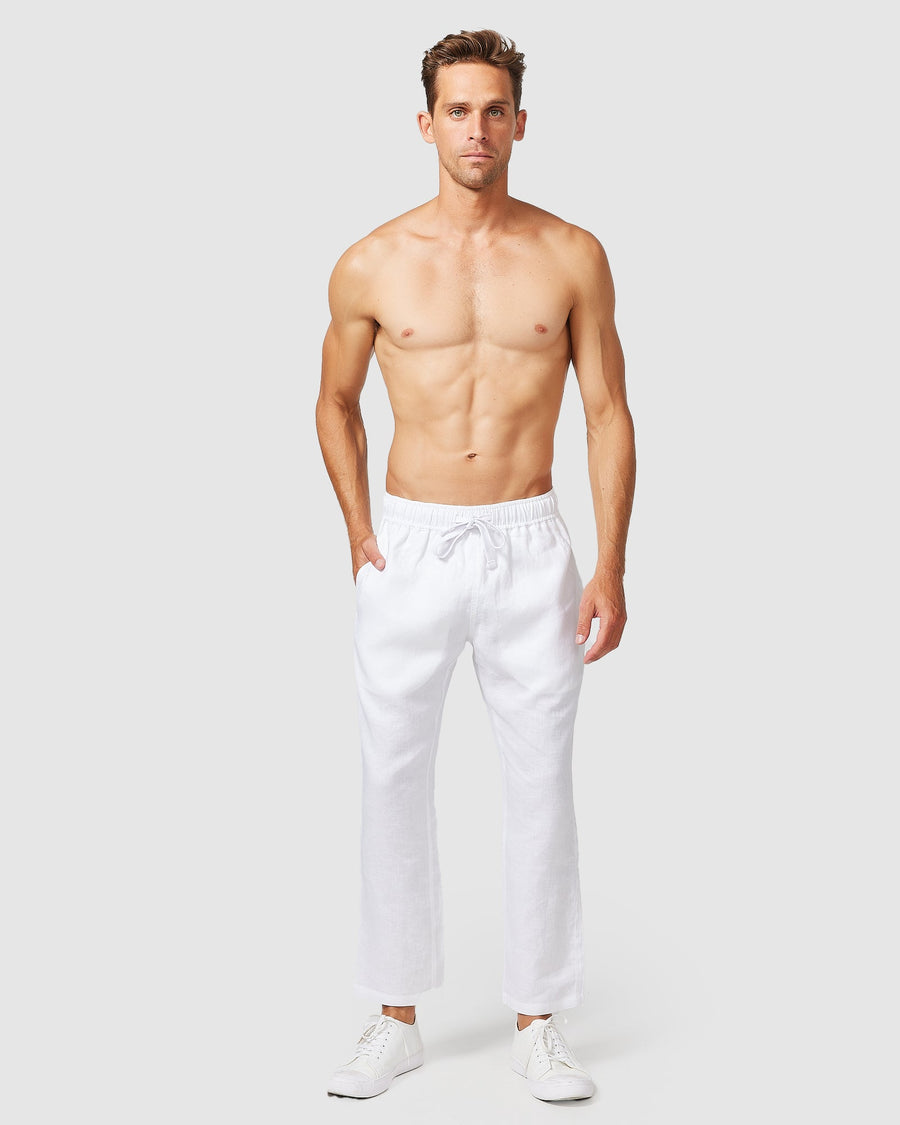 Pantalon en lin blanc 
