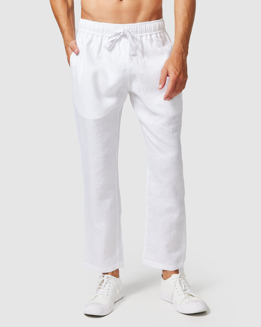 Pantalon en lin blanc 
