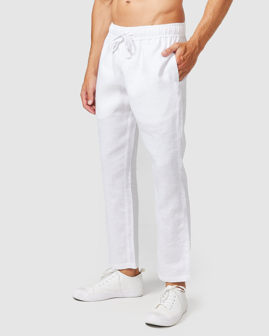 Pantalon en lin blanc 