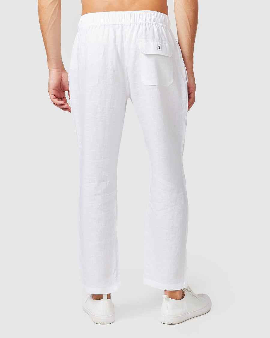 Pantalon en lin blanc 