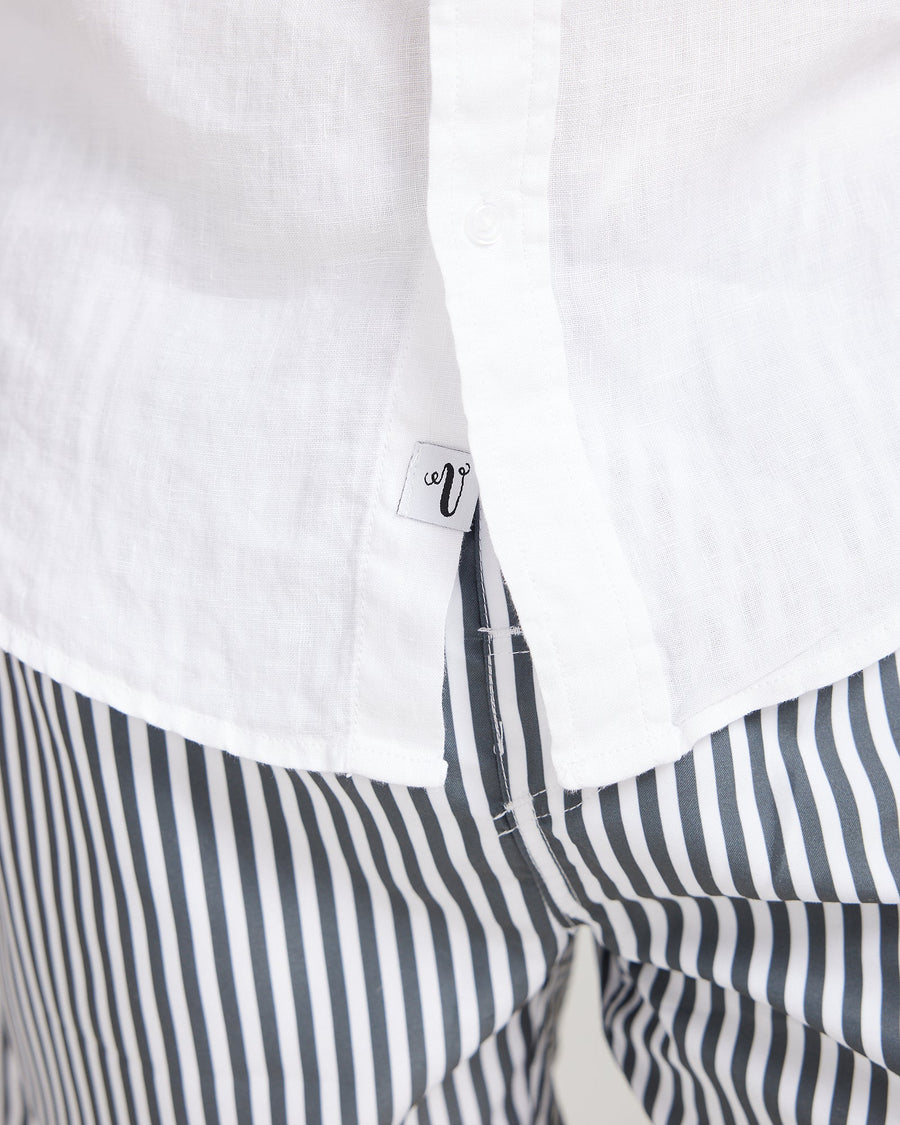 Chemise en lin blanche