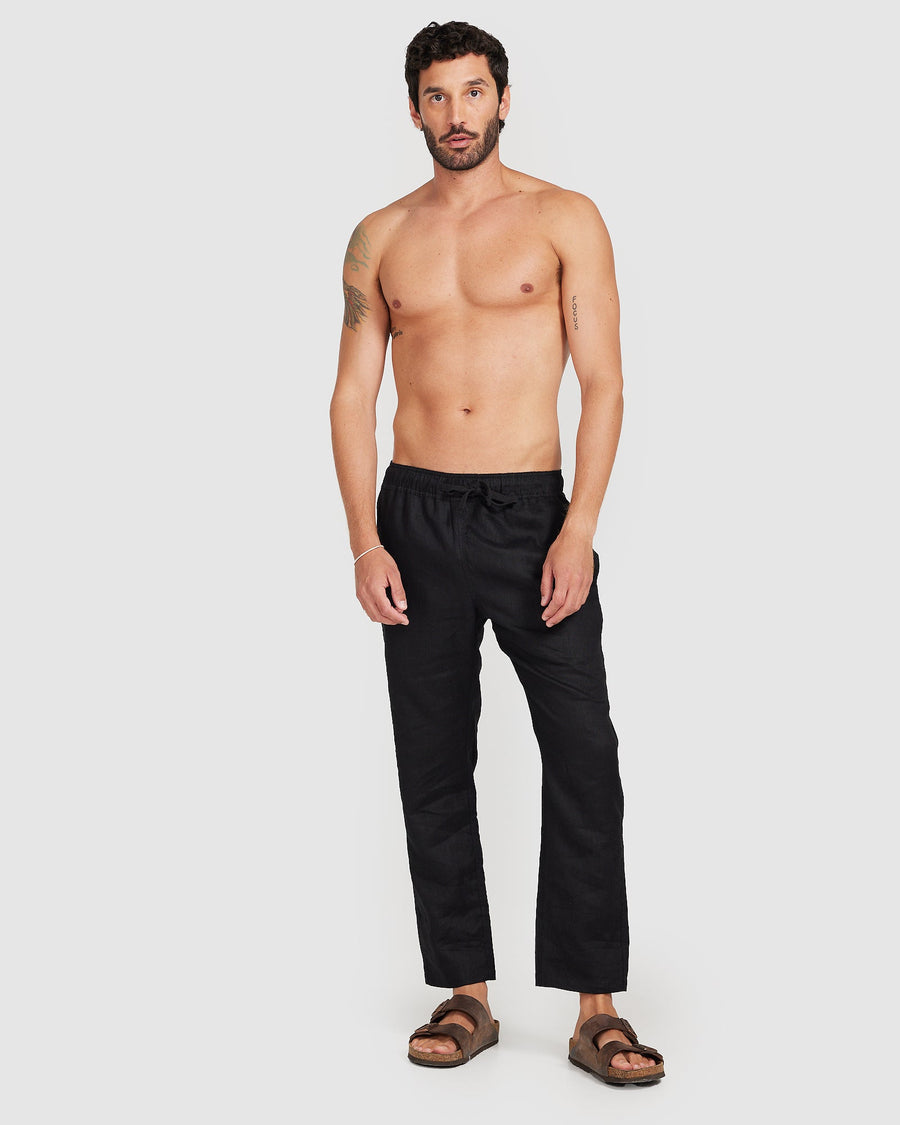 Linen Pants Black