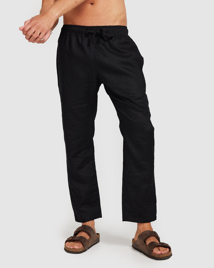 Linen Pants Black