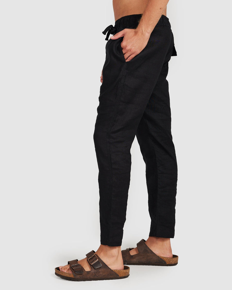 Linen Pants Black