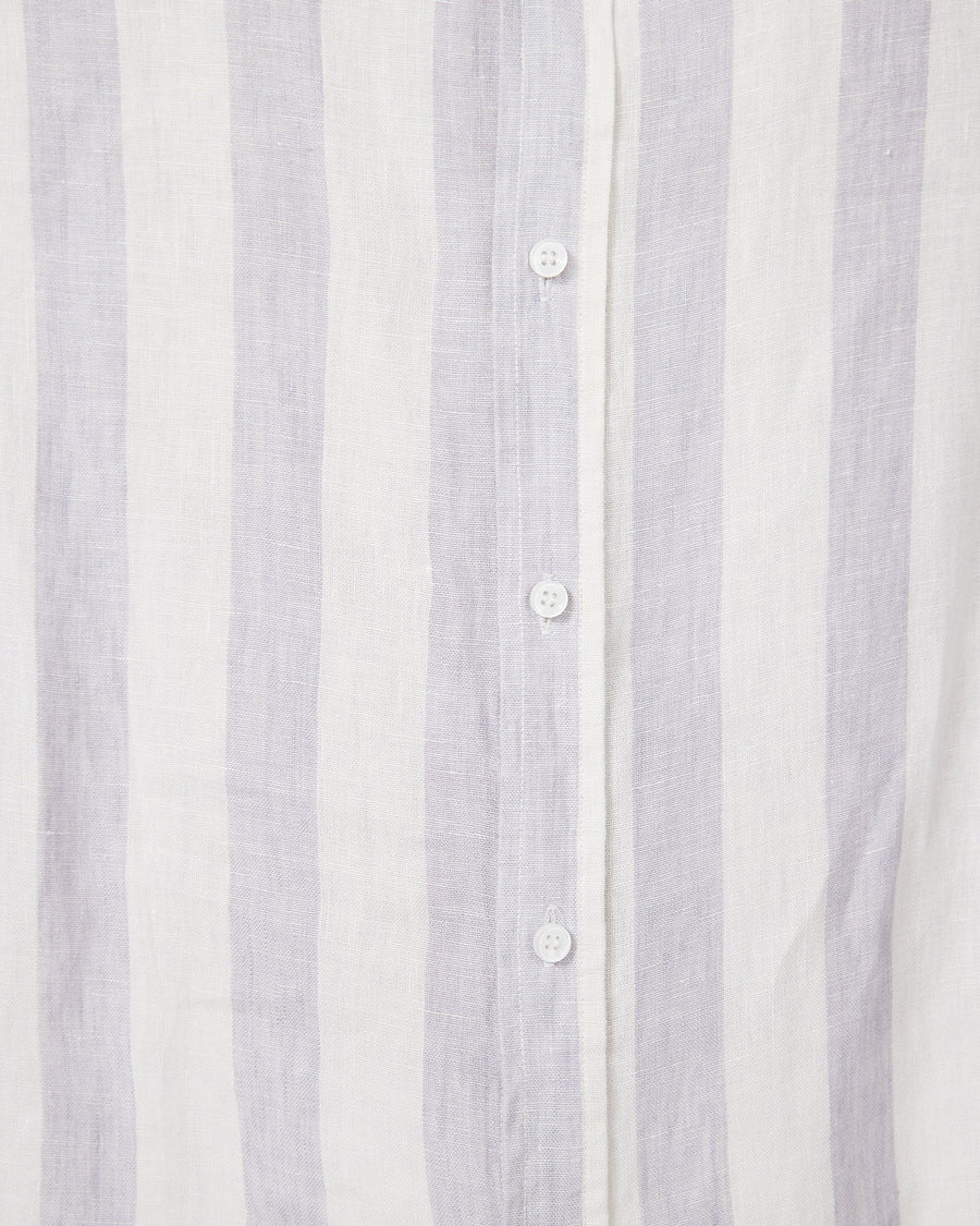 Chemise en lin à rayures grises
