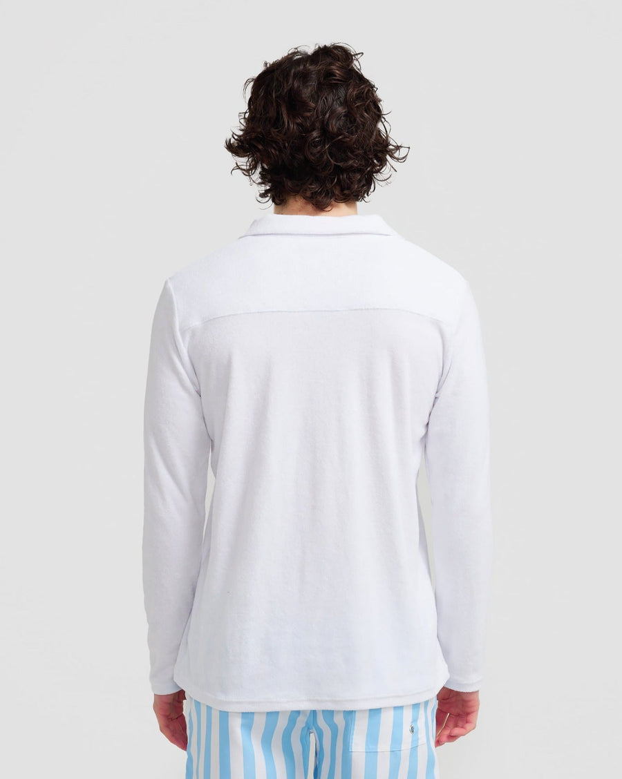 L/S Terry Polo White