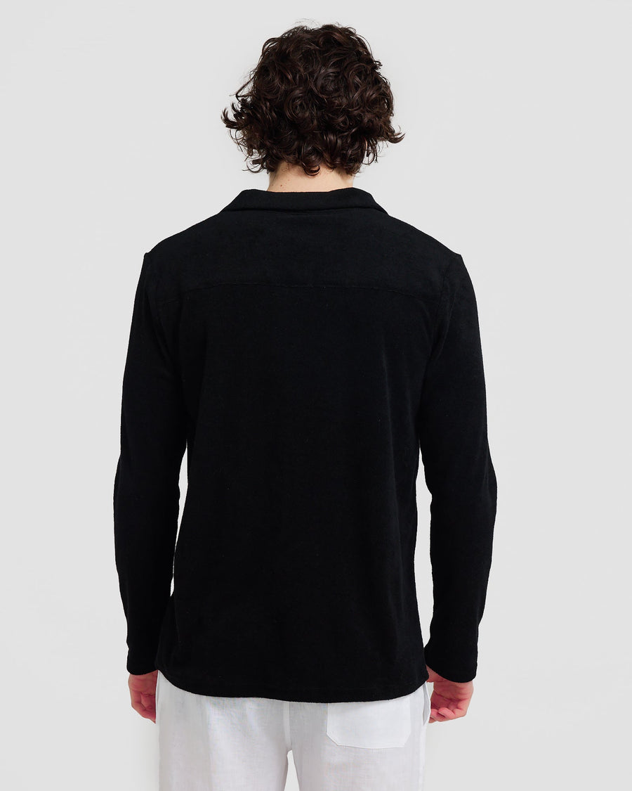 L/S Terry Polo Black