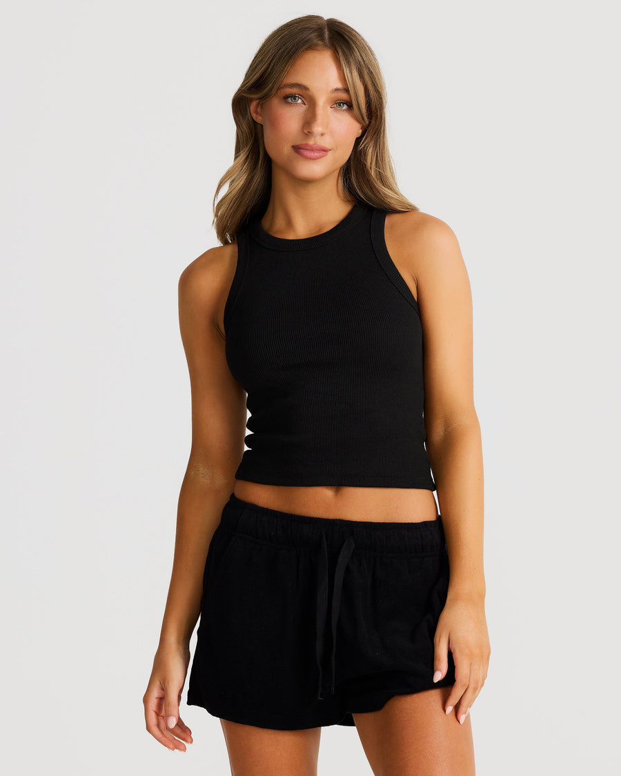 Terry Lounge Short Black