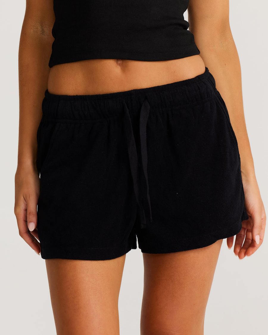 Short de détente Terry Noir