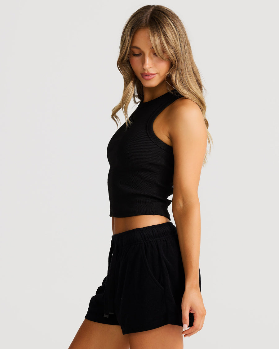 Terry Lounge Short Black