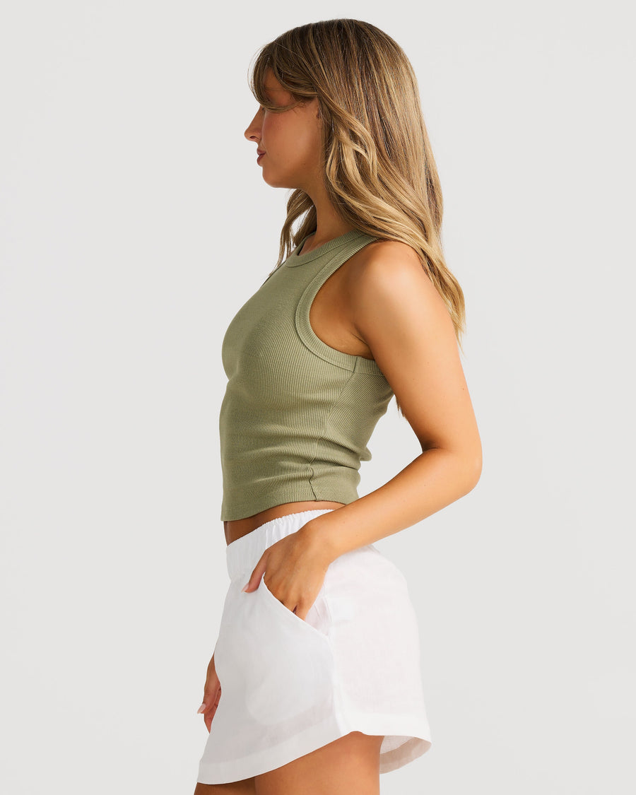 Rib Tank Khaki