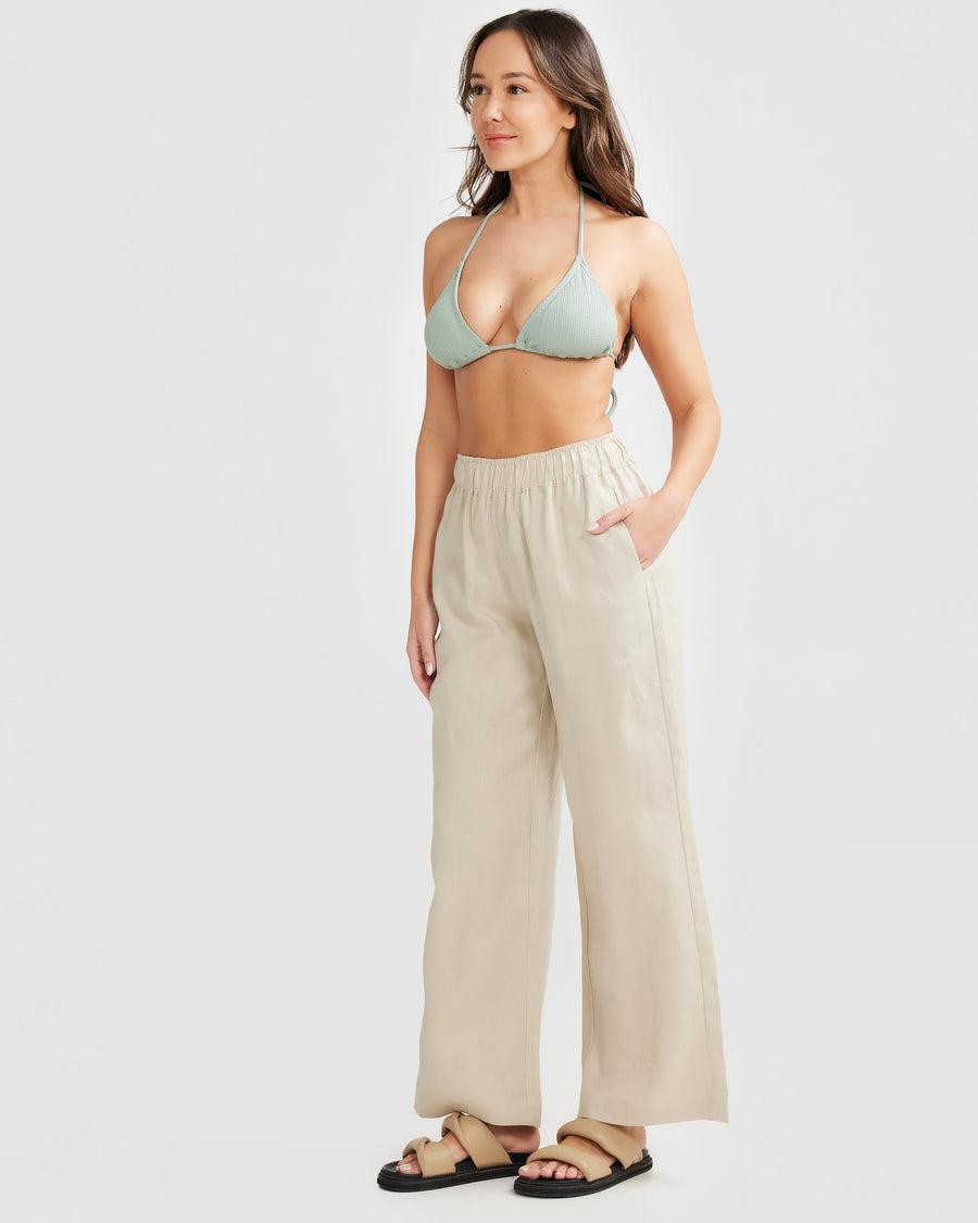 Pantalon en lin sable 