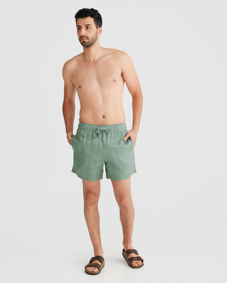 Linen Shorts Khaki