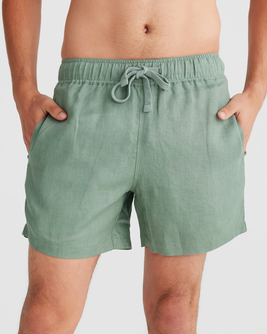 Linen Shorts Khaki