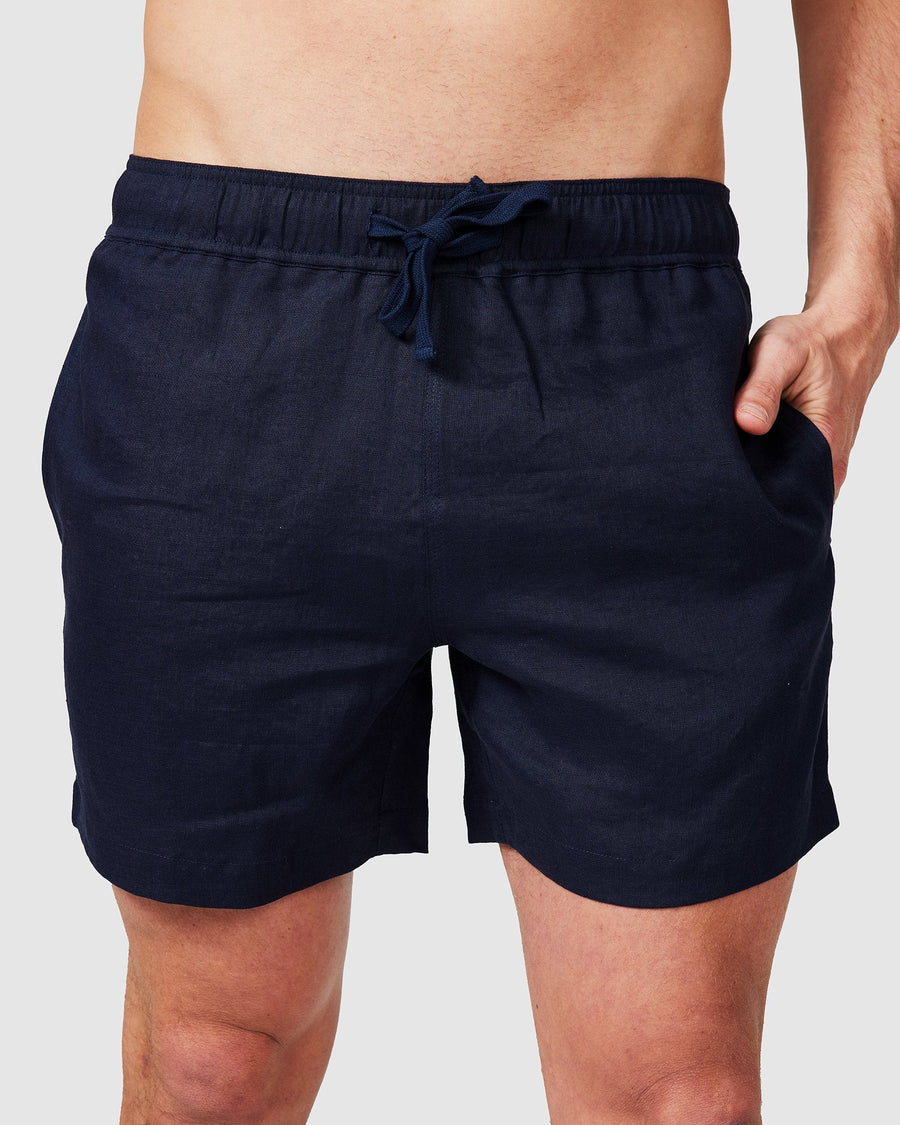 Linen Shorts Navy