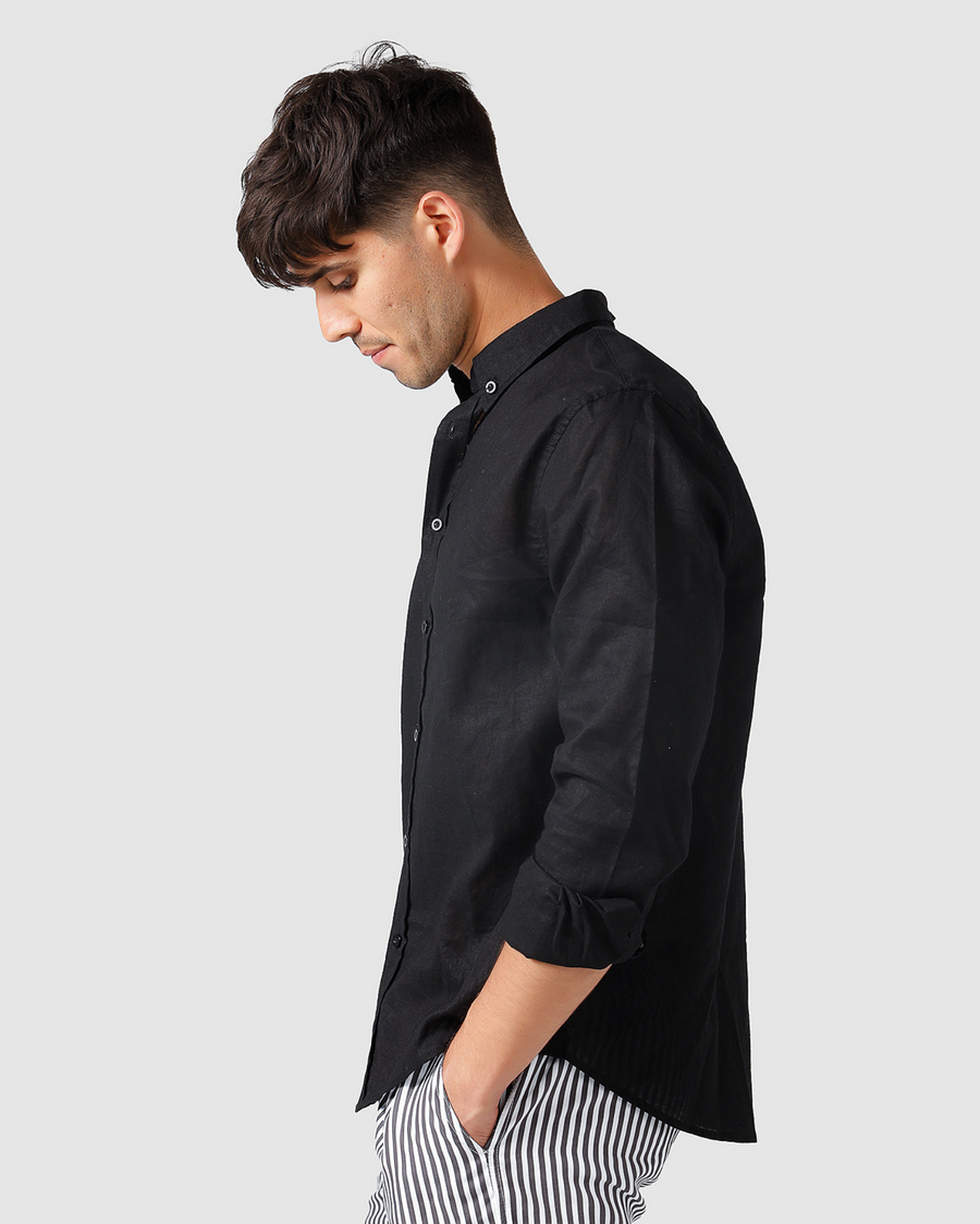 Linen Shirt Black